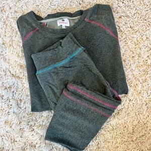 Sundry olive color block lounge set